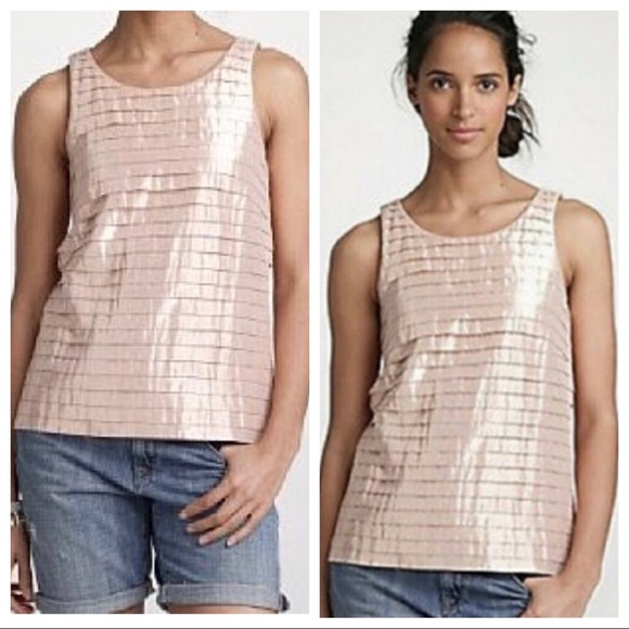 J.CREW Metallic Pleated Tiered Tank 0 - Picture 11 of 11
